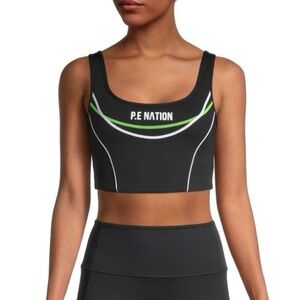 P.E Nation Three Pointer corset style sports bra